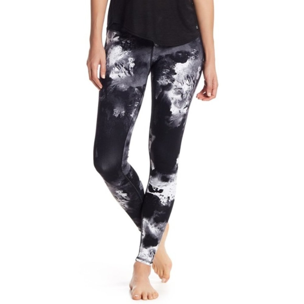 Alo Yoga Tie Dye Black and White legging size XS
